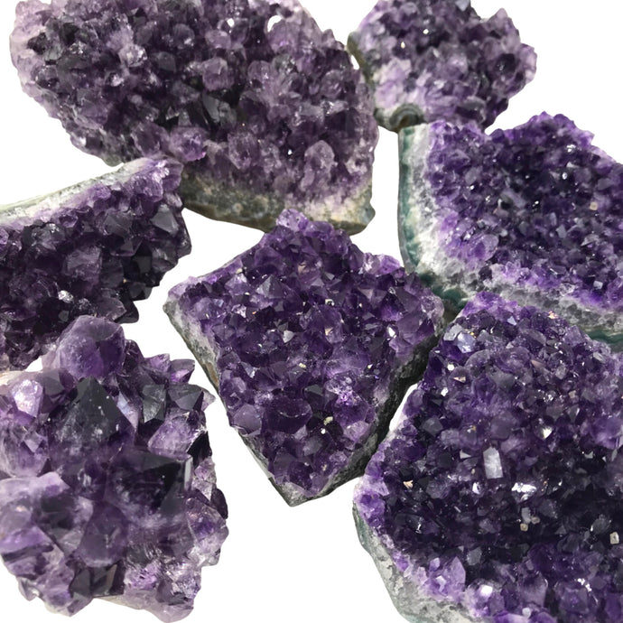 Different sizes of Amethyst Geode Clusters