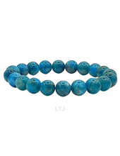 Загрузить изображение в средство просмотра галереи, Blue Apatite Bracelet (10mm bead size)
