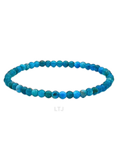 Load image into Gallery viewer, Blue Apatite Bracelet (4mm bead size)
