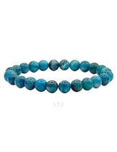 Cargar imagen en el visor de la galería, Blue Apatite Bracelet (8mm bead size)
