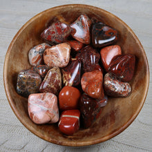 Cargar imagen en el visor de la galería, Breciated Jasper Tumbled stones in a bowl
