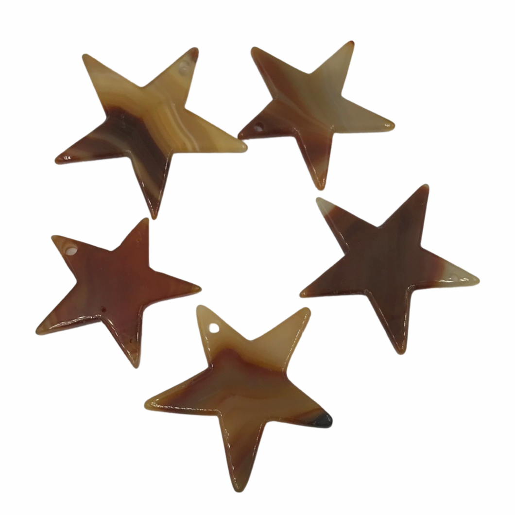 Carnelian star shaped pendants