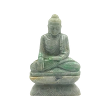 将图片加载到图库查看器，手工雕刻缅甸绿玉佛像
