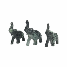 Load image into Gallery viewer, Hand-Carved Burmese Jade Elephant Figurines
