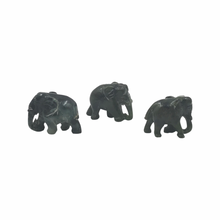 Load image into Gallery viewer, Hand-Carved Burmese Jade Elephant Figurines
