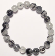 Load image into Gallery viewer, Tourmalated Quartz Bead Bracelet
