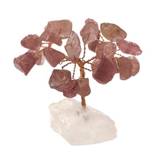 Загрузить изображение в средство просмотра галереи, Gemstone Tree (Strawberry Quartz in Rose Quartz Base) Small

