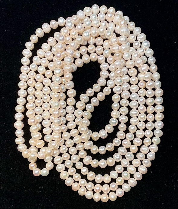 Round Pearl Long Necklace