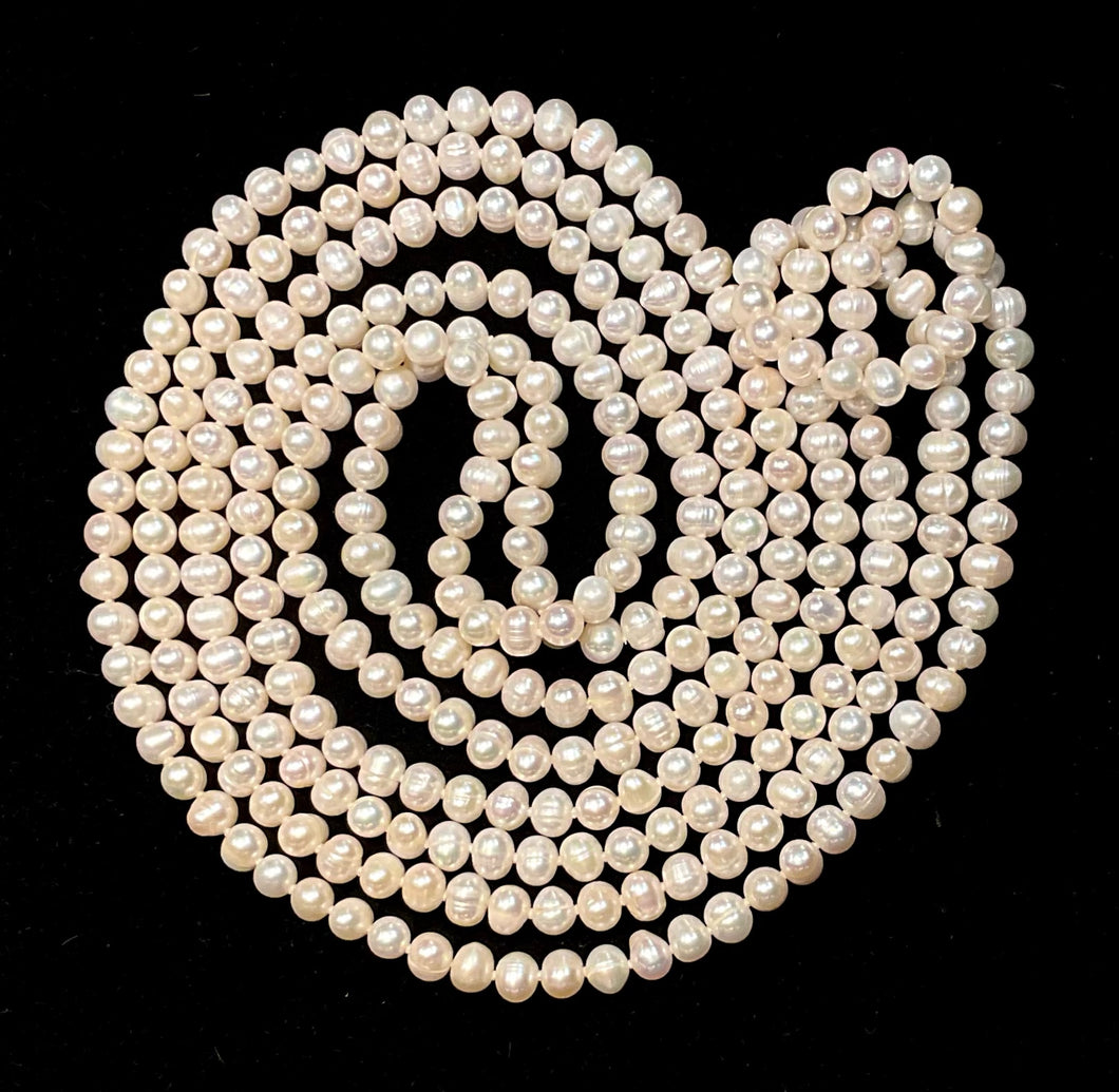 Round Pearl Long Necklace