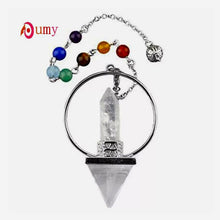 Load image into Gallery viewer, Quartz Crystal  Hexagon Pendulum
