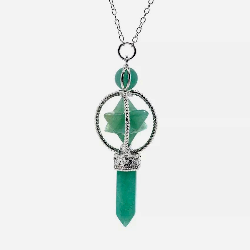 Green Aventurine Merkaba Point Pendant