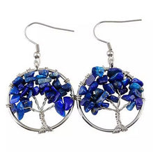 Load image into Gallery viewer, Lapis Lazuli Tree of Life  Earring
