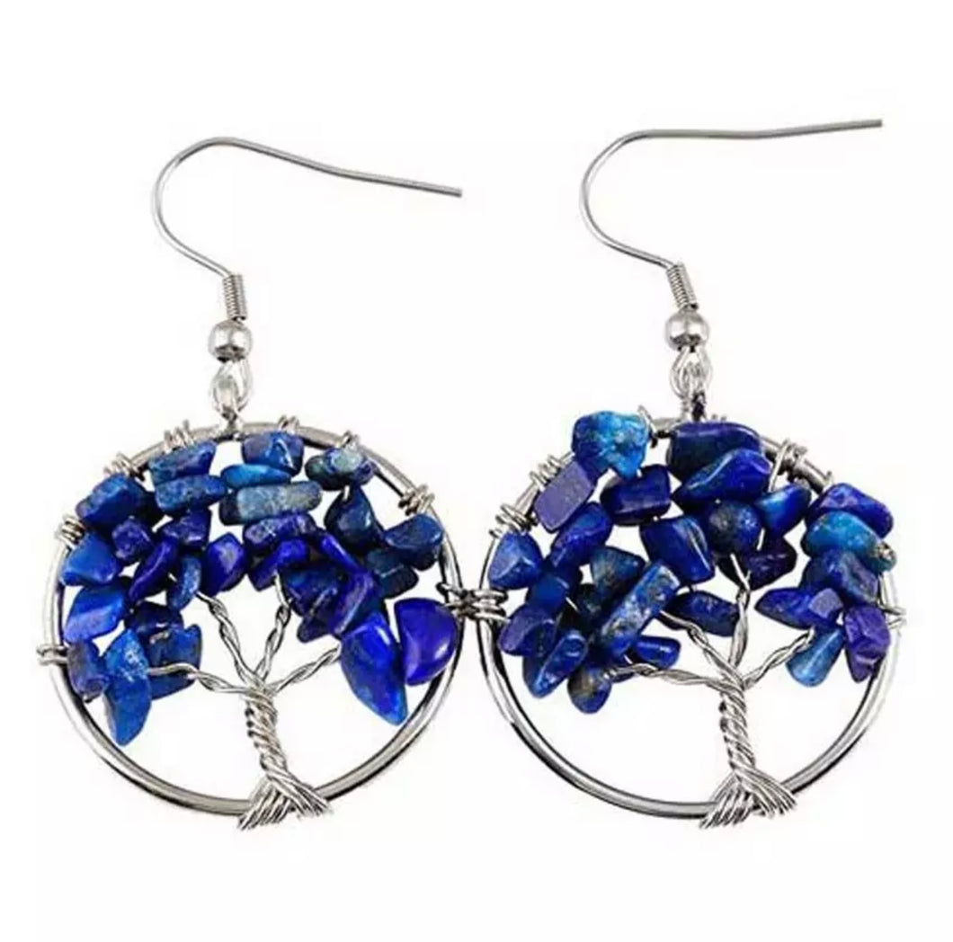 Lapis Lazuli Tree of Life  Earring