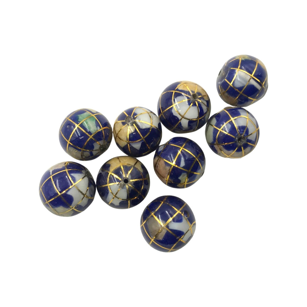 Mini Globe Lapis Charm