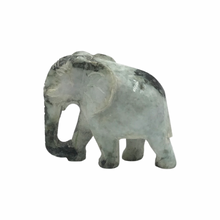 Load image into Gallery viewer, Hand-Carved Burmese Jade Elephant Figurines
