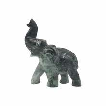 Load image into Gallery viewer, Hand-Carved Burmese Jade Elephant Figurines
