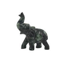 Load image into Gallery viewer, Hand-Carved Burmese Jade Elephant Figurines
