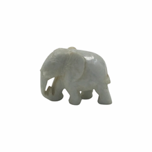 Load image into Gallery viewer, Hand-Carved Burmese Jade Elephant Figurines
