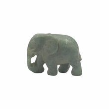 Load image into Gallery viewer, Hand-Carved Burmese Jade Elephant Figurines
