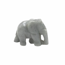 Load image into Gallery viewer, Hand-Carved Burmese Jade Elephant Figurines
