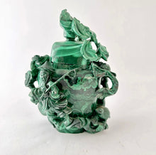 Load image into Gallery viewer, Nature&#39;s Serenity: A Malachite Vessel of an Old Man
