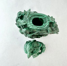 Load image into Gallery viewer, Nature&#39;s Serenity: A Malachite Vessel of an Old Man
