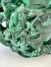 Load image into Gallery viewer, Nature&#39;s Serenity: A Malachite Vessel of an Old Man
