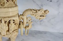 Load image into Gallery viewer, The Majestic Two-Piece Incense Burner: A Divine Display of Mythical Creatures and Deities
