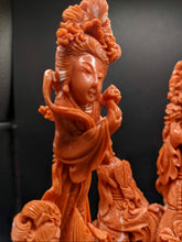 Cargar imagen en el visor de la galería, Divine Serenade: Carved Coral Goddesses and the Melodies of Nature
