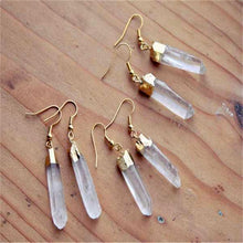 Load image into Gallery viewer, Quartz Point Earrings (Gold-Plated)
