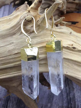 Load image into Gallery viewer, Quartz Point Earrings (Gold-Plated)
