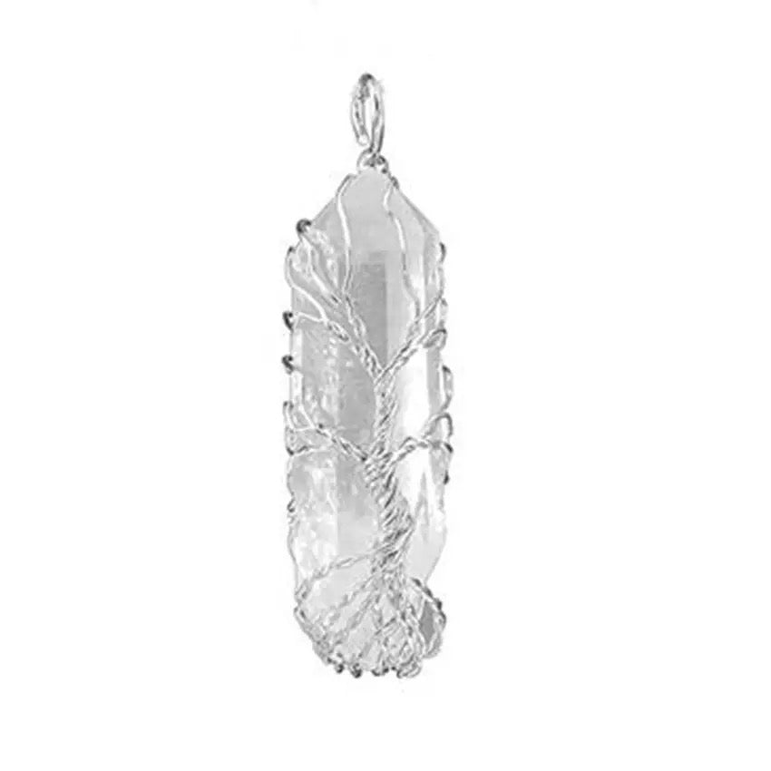 Himalayan Quartz Point Wire Tree Pendant