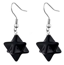 Load image into Gallery viewer, Onyx Merkaba Earrings
