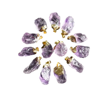 将图片加载到图库查看器，Amethyst Raw Pendants 
