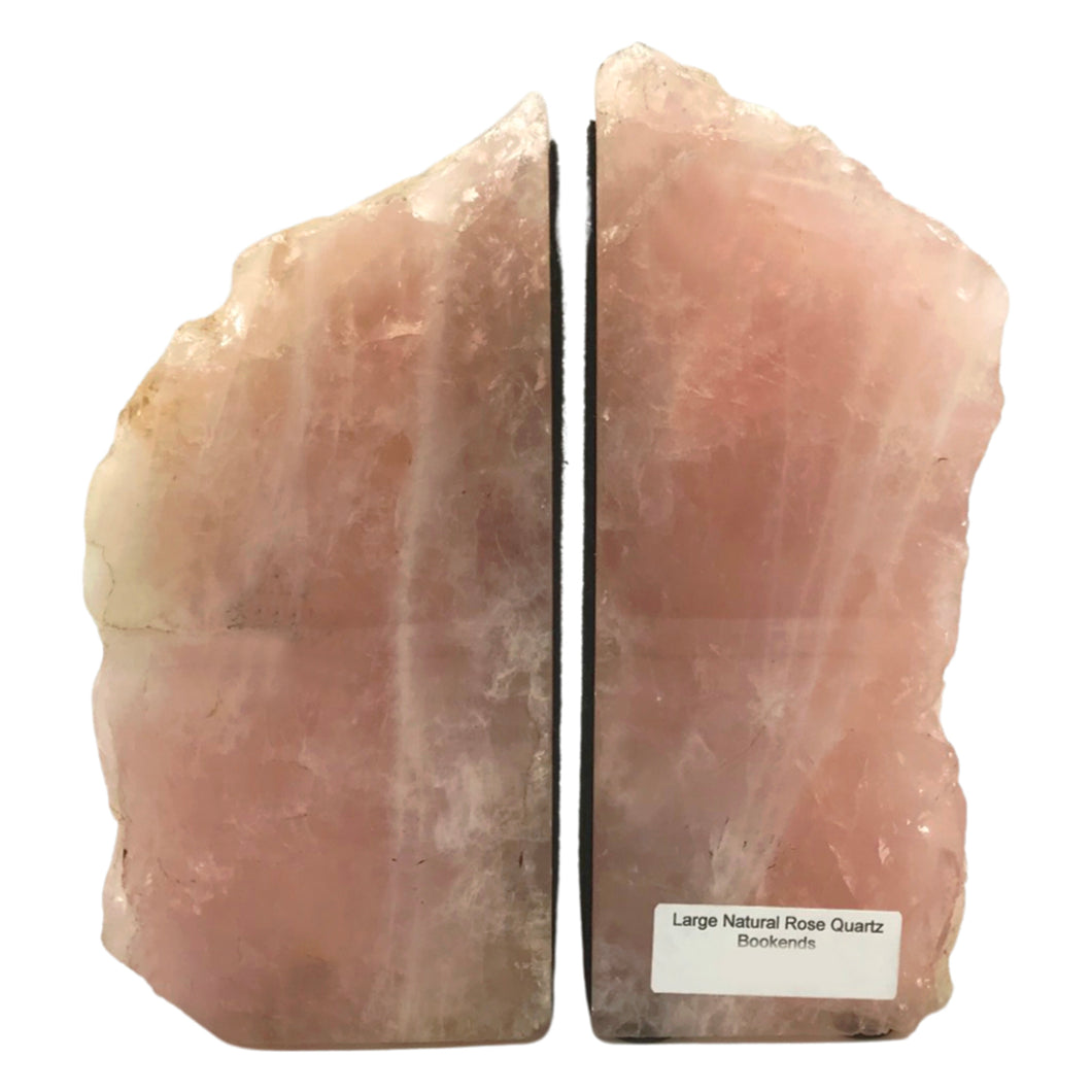 Rose Quartz Bookends Large