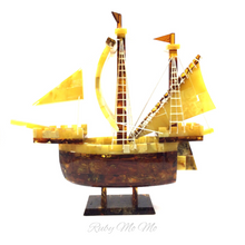 Load image into Gallery viewer, Amber Ship Sculpture
