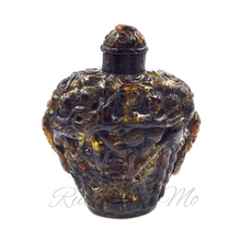 Load image into Gallery viewer, Misty Forest: A Hand-Carved Amber Snuff Bottle
