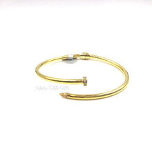 将图片加载到图库查看器，Gold color nail bracelet (18k gold coated)
