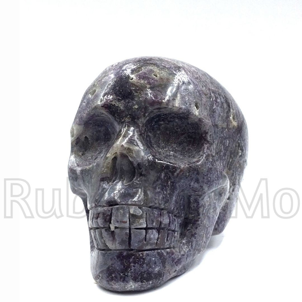 Lepidolite Skull Head