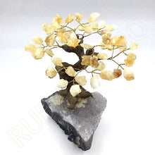 Load image into Gallery viewer, Citrine Gemstone Tree in (Amethyst &amp; Rose Quartz) Base
