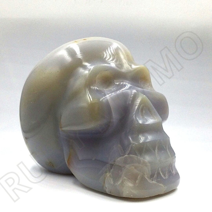 Calcedony Skull Head Figure 