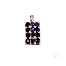 Load image into Gallery viewer, Sapphire Square Earrings, Ring &amp; Pendant Set
