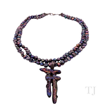 Load image into Gallery viewer, Freshwater Black Pearl Necklace with Pendant
