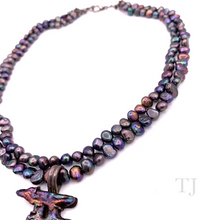 Load image into Gallery viewer, Freshwater Black Pearl Necklace with Pendant
