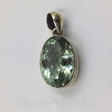 Load image into Gallery viewer, Green Amethyst Pendant in Sterling Silver
