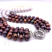 Cargar imagen en el visor de la galería, Multi Colored Freshwater Pearl Layered Necklace
