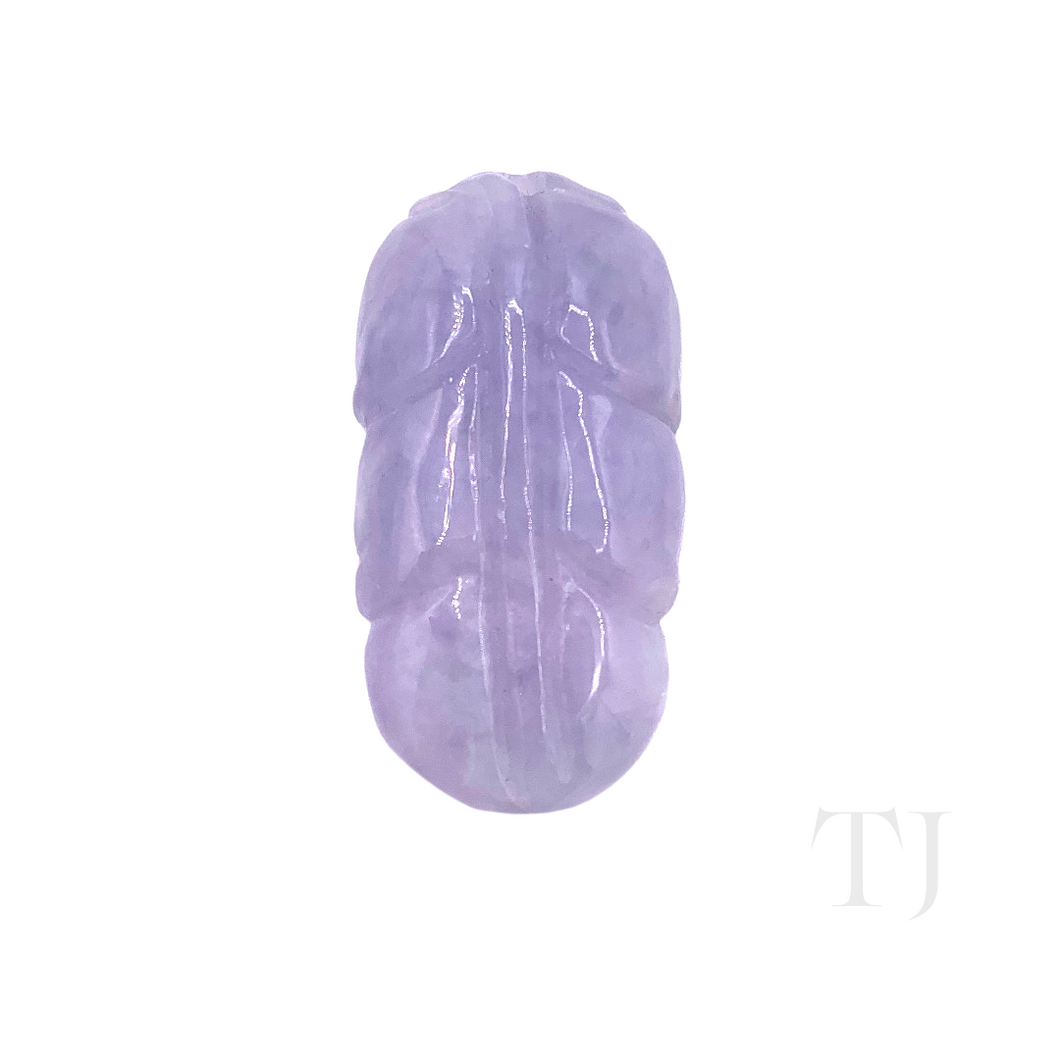 Lavender Jade Leave Pendant