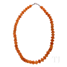 Load image into Gallery viewer, carnelian smooth cluster necklace with lobster clasp
