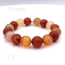 Load image into Gallery viewer, Carnelian Bead bracelet with elastic string
