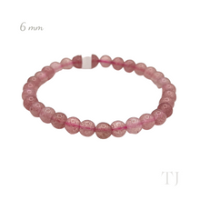 Load image into Gallery viewer, Strawberry Quartz Bracelet Natural Color
